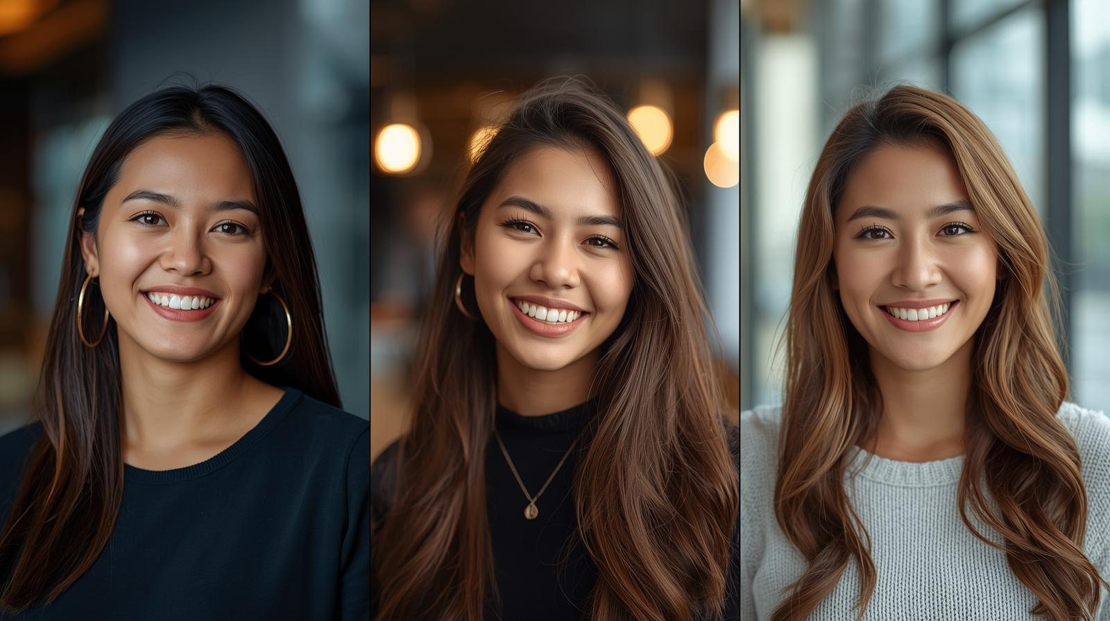 Profesional muda menggunakan lensa kontak di Jakarta